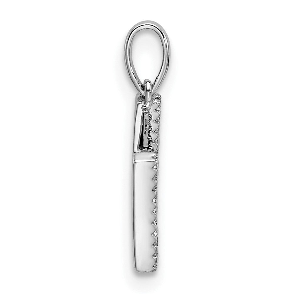 Diamond Letter H Initial Pendant - WBC