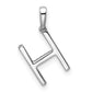 Diamond Letter H Initial Pendant - WBC