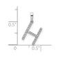 Diamond Letter H Initial Pendant - WBC