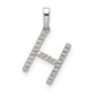 Diamond Letter H Initial Pendant - WBC
