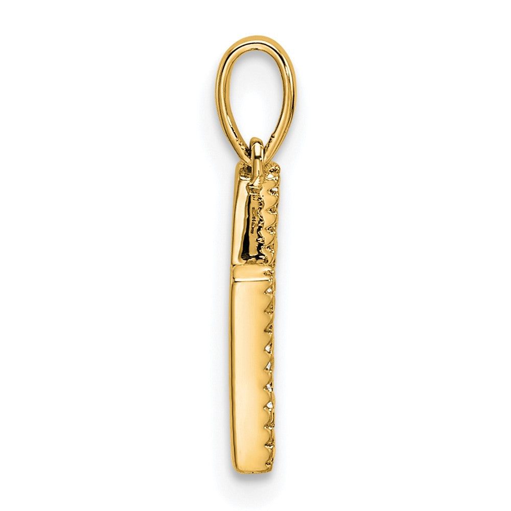 Diamond Letter H Initial Pendant - WBC