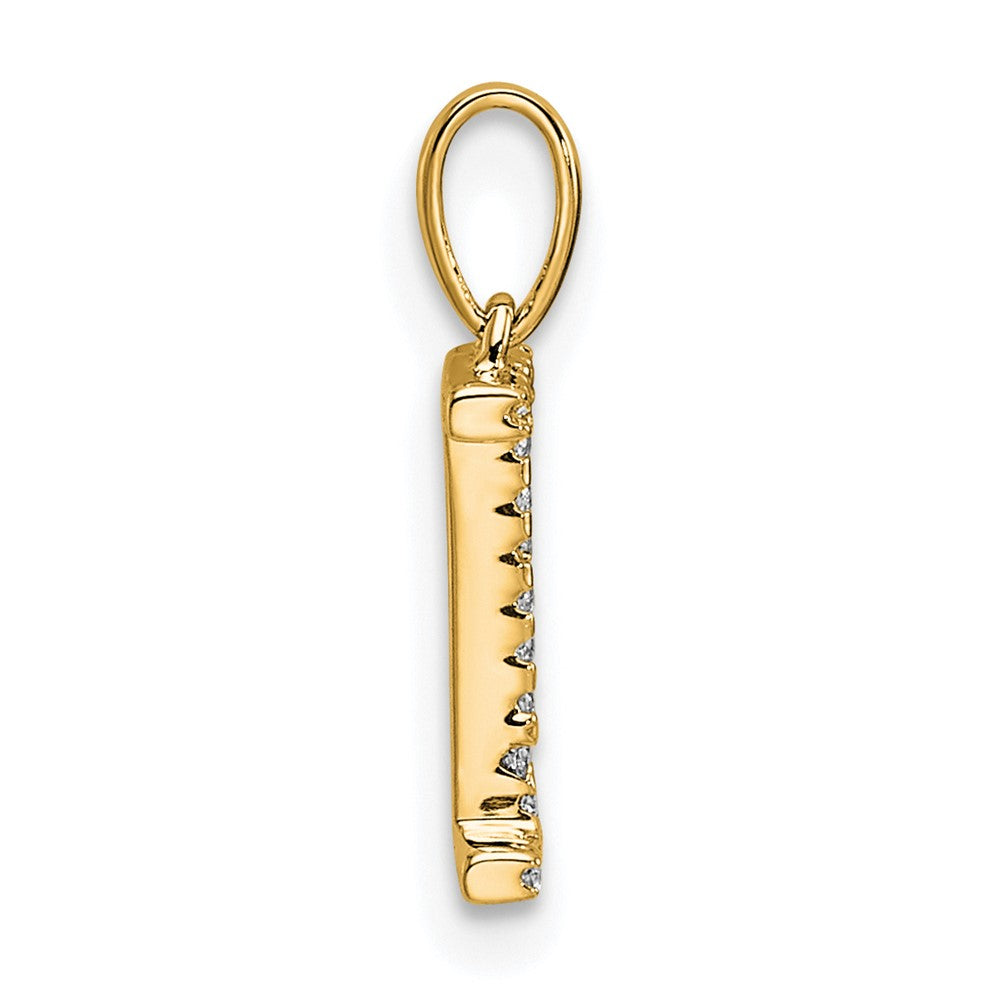 Diamond Letter I Initial Pendant - WBC
