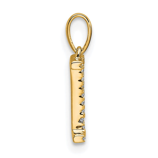 Diamond Letter I Initial Pendant - WBC