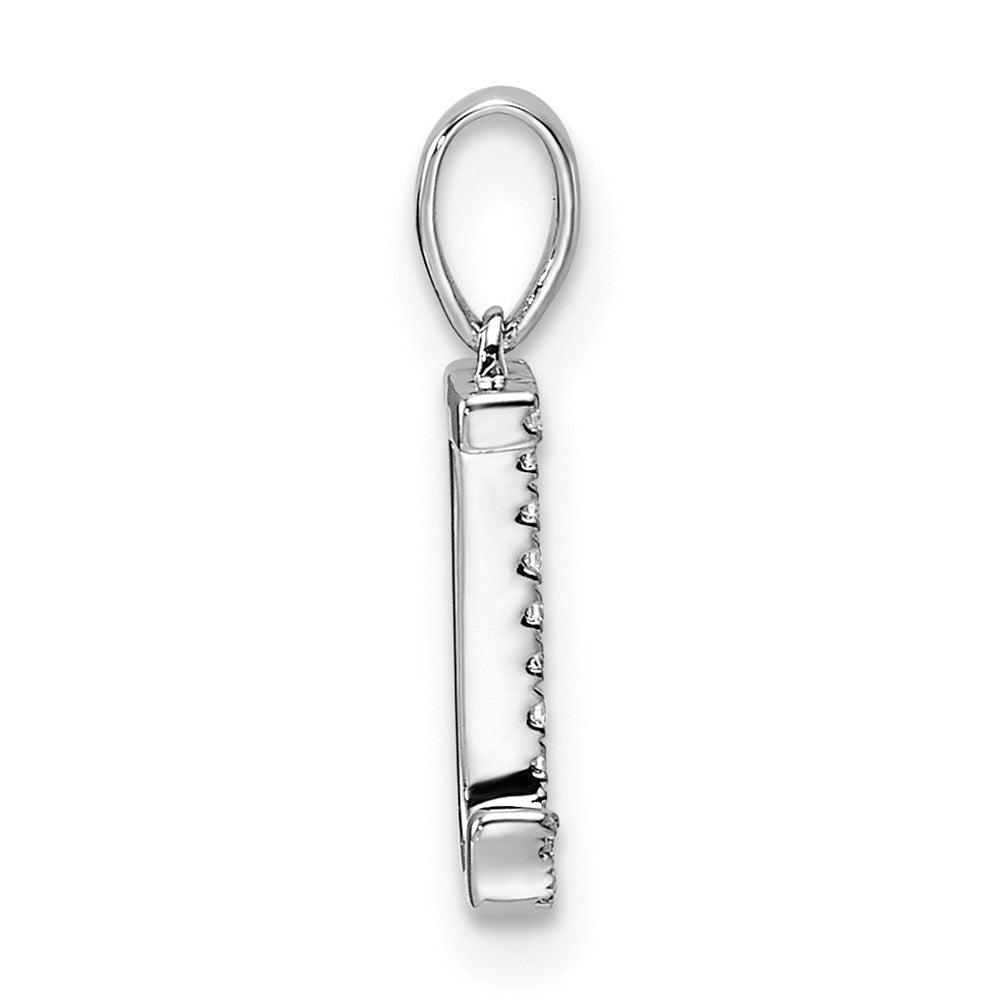Diamond Letter J Initial Pendant - WBC