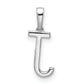 Diamond Letter J Initial Pendant - WBC