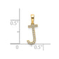 Diamond Letter J Initial Pendant - WBC