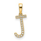 Diamond Letter J Initial Pendant - WBC