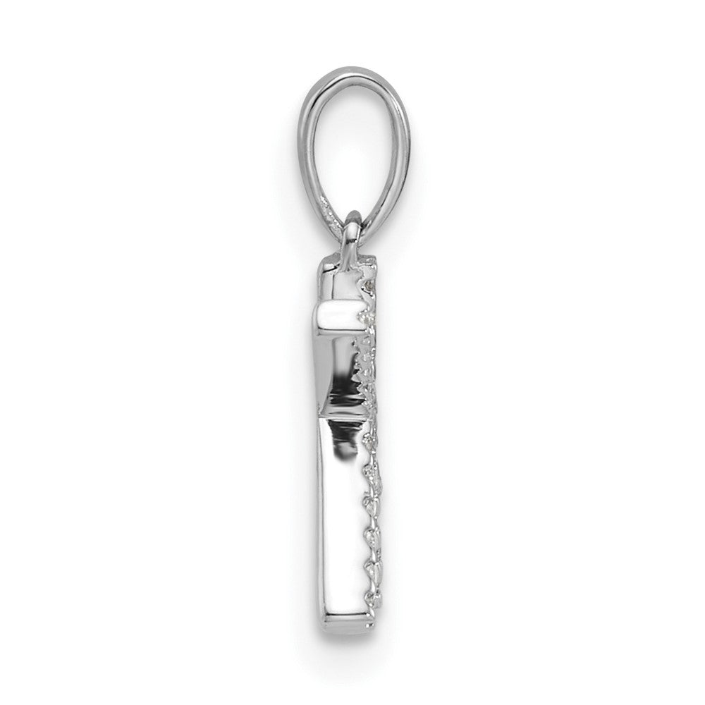 Diamond Letter K Initial Pendant - WBC