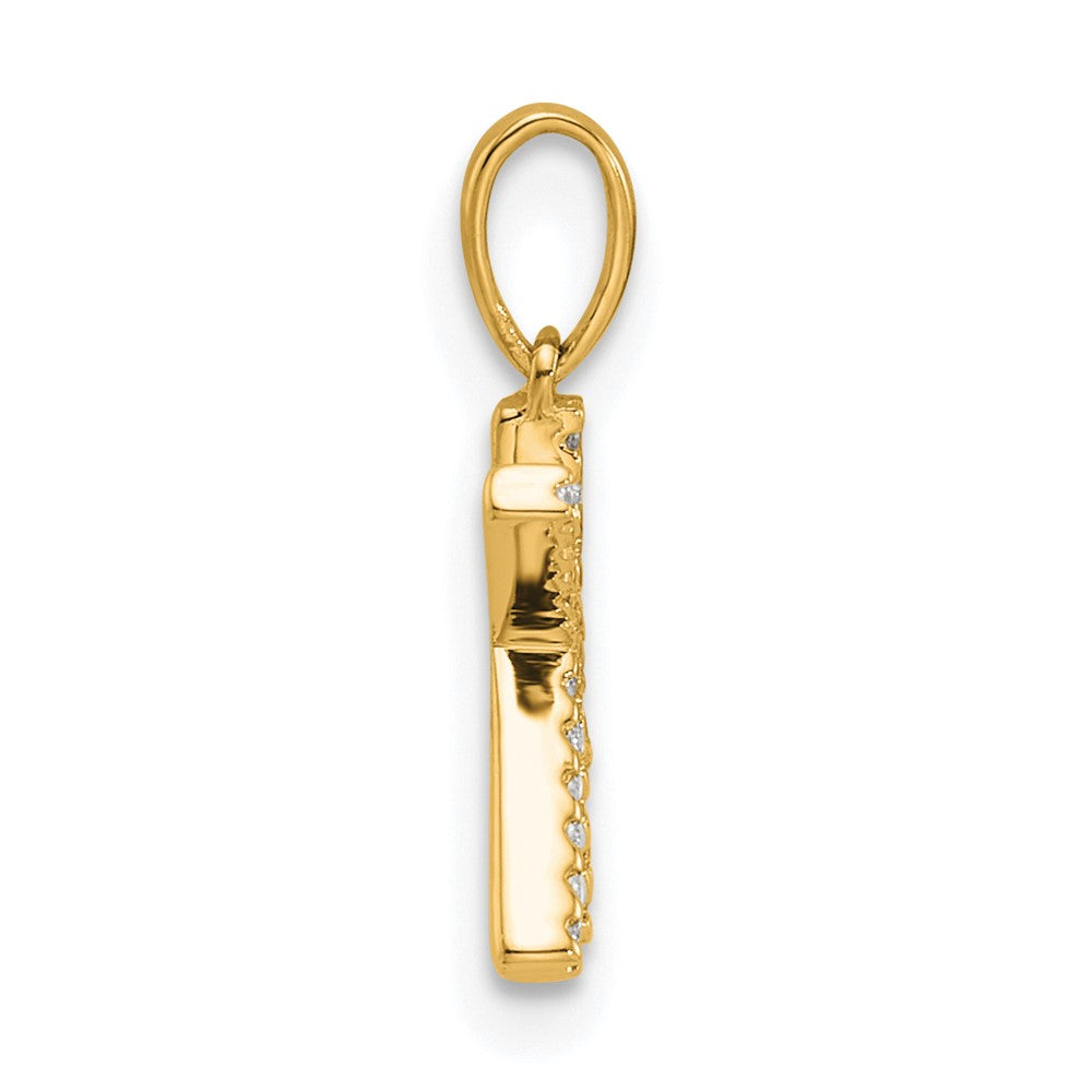 Diamond Letter K Initial Pendant - WBC