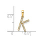 Diamond Letter K Initial Pendant - WBC