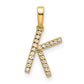 Diamond Letter K Initial Pendant - WBC