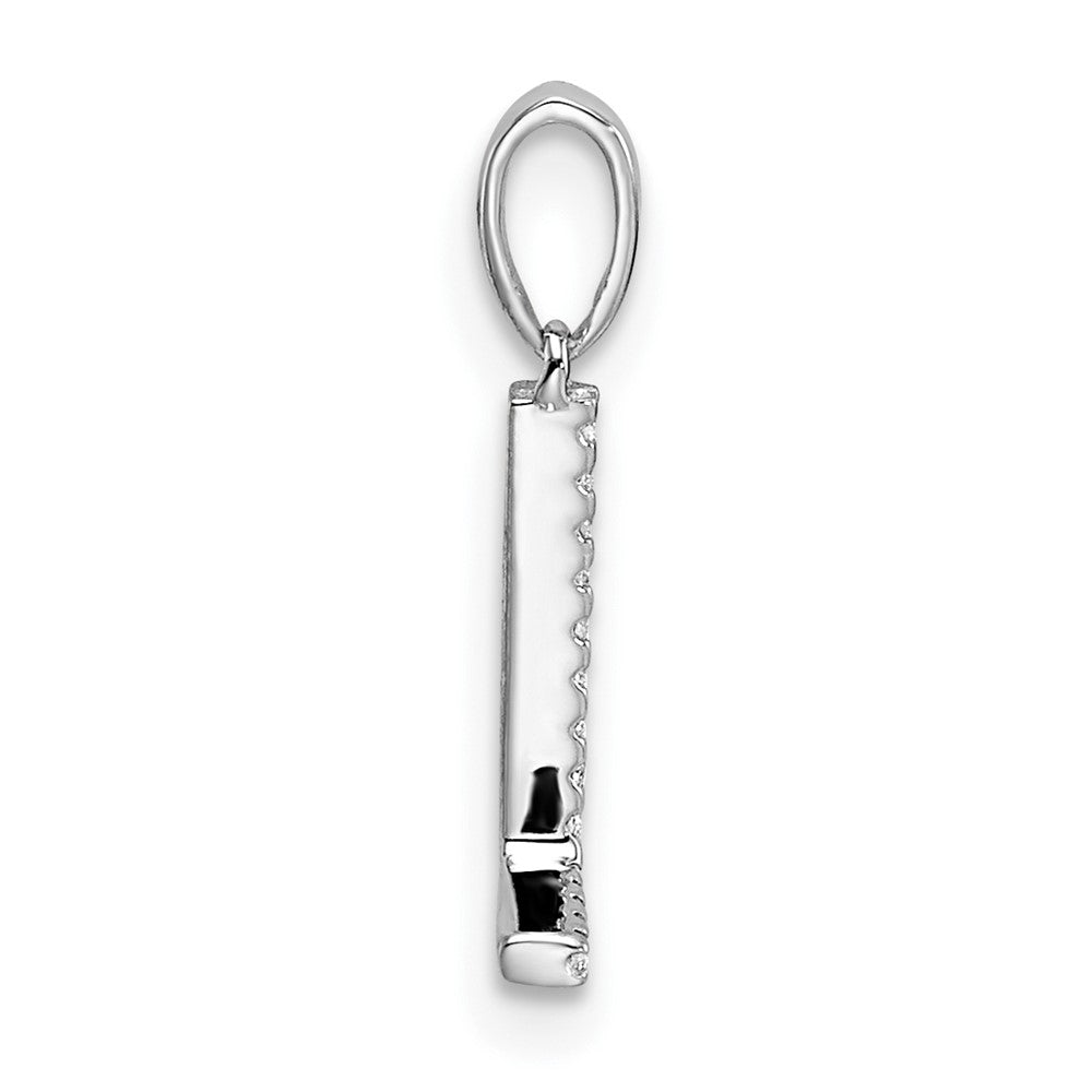 Diamond Letter L Initial Pendant - WBC
