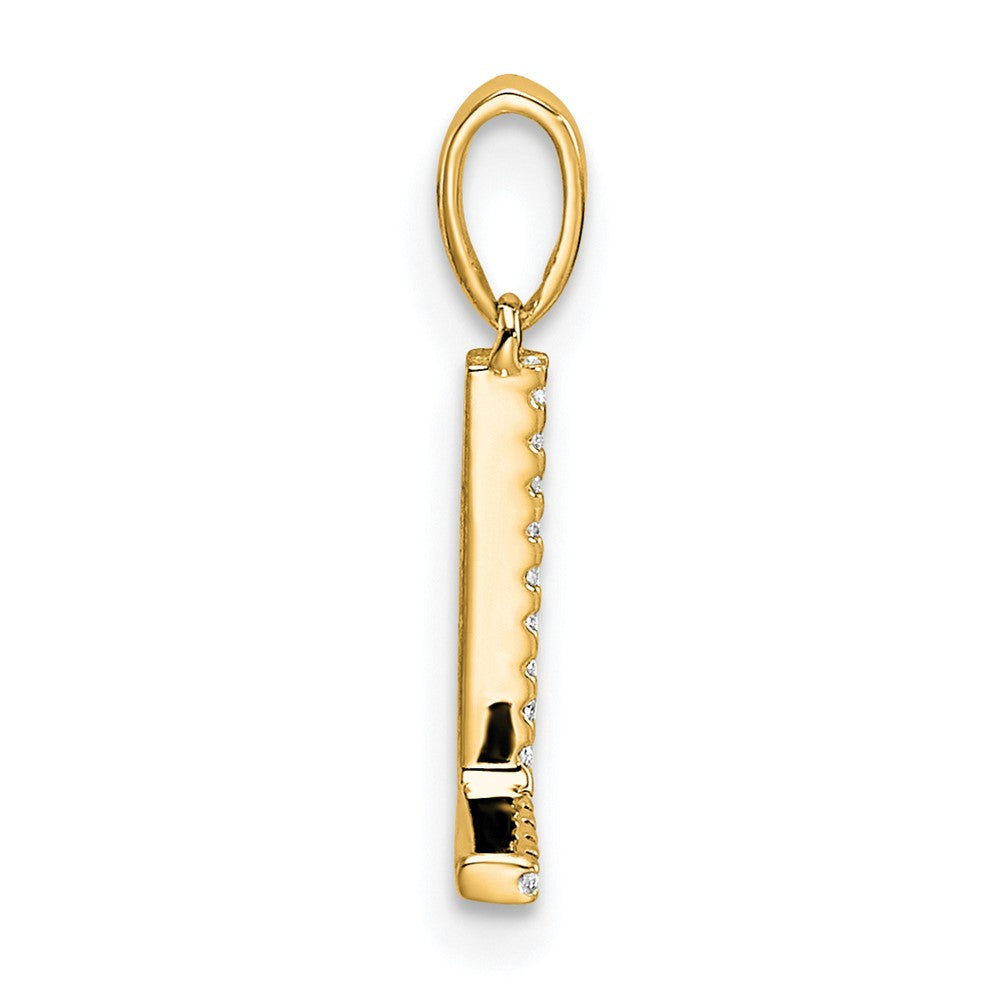 Diamond Letter L Initial Pendant - WBC