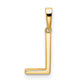 Diamond Letter L Initial Pendant - WBC