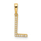 Diamond Letter L Initial Pendant - WBC