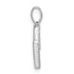 Diamond Letter M Initial Pendant - WBC