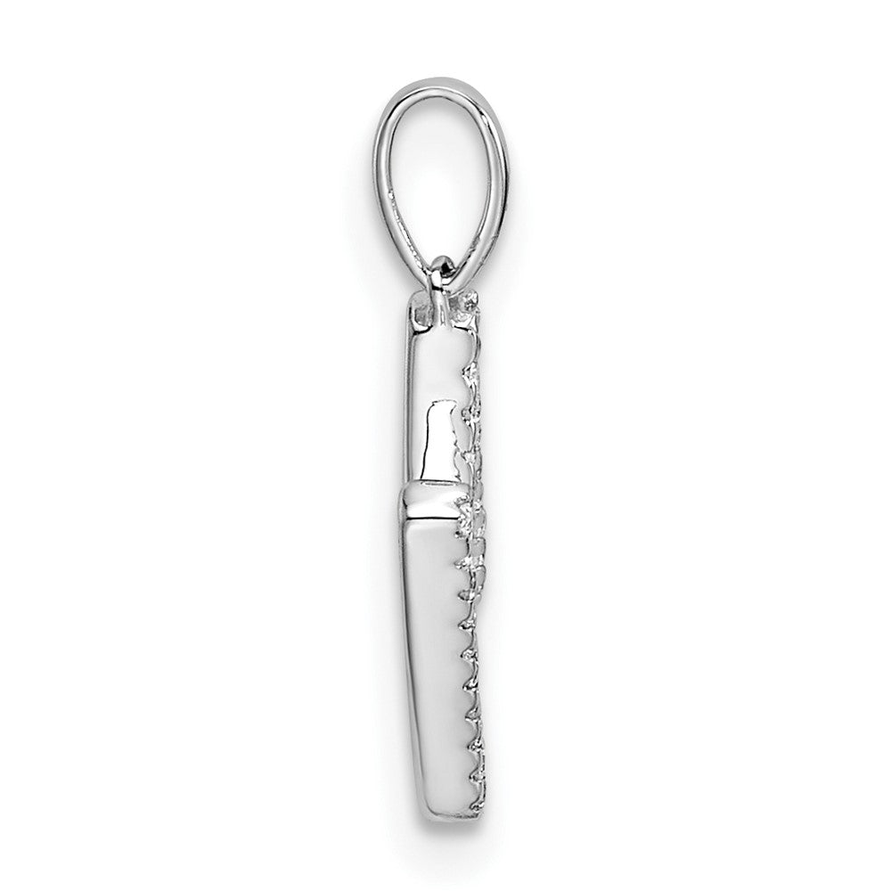 Diamond Letter M Initial Pendant - WBC