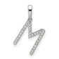 Diamond Letter M Initial Pendant - WBC