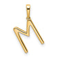 Diamond Letter M Initial Pendant - WBC