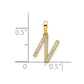 Diamond Letter N Initial Pendant - WBC