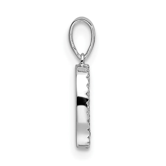 Diamond Letter O Initial Pendant - WBC
