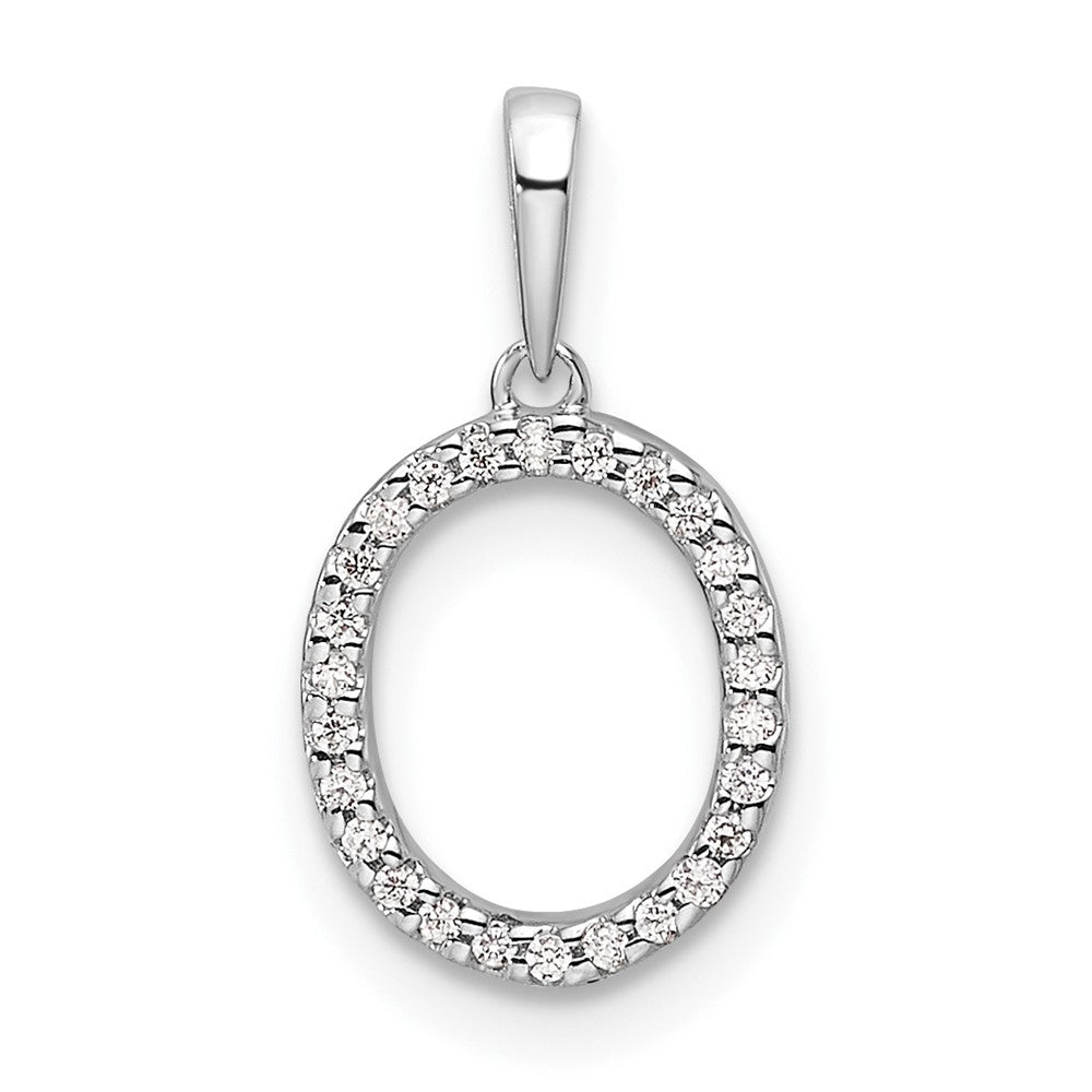 Diamond Letter O Initial Pendant - WBC