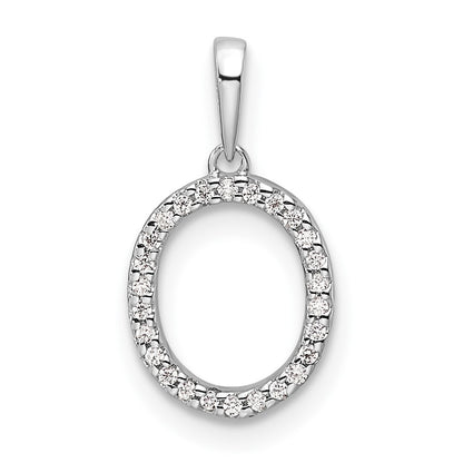 Diamond Letter O Initial Pendant - WBC