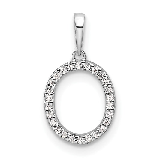 Diamond Letter O Initial Pendant - WBC