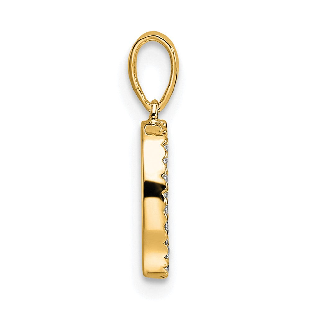 Diamond Letter O Initial Pendant - WBC