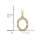 Diamond Letter O Initial Pendant - WBC