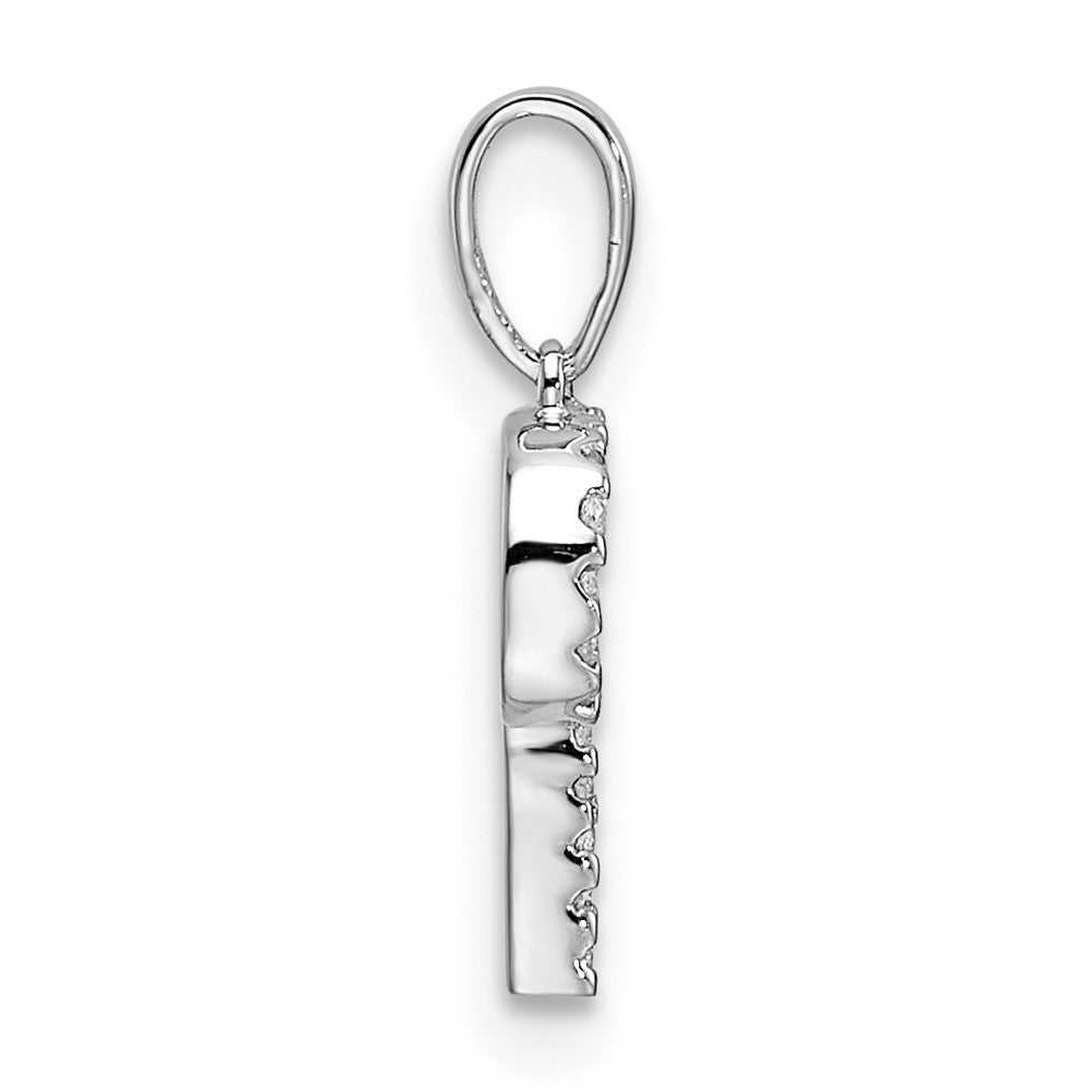 Diamond Letter P Initial Pendant - WBC