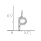 Diamond Letter P Initial Pendant - WBC