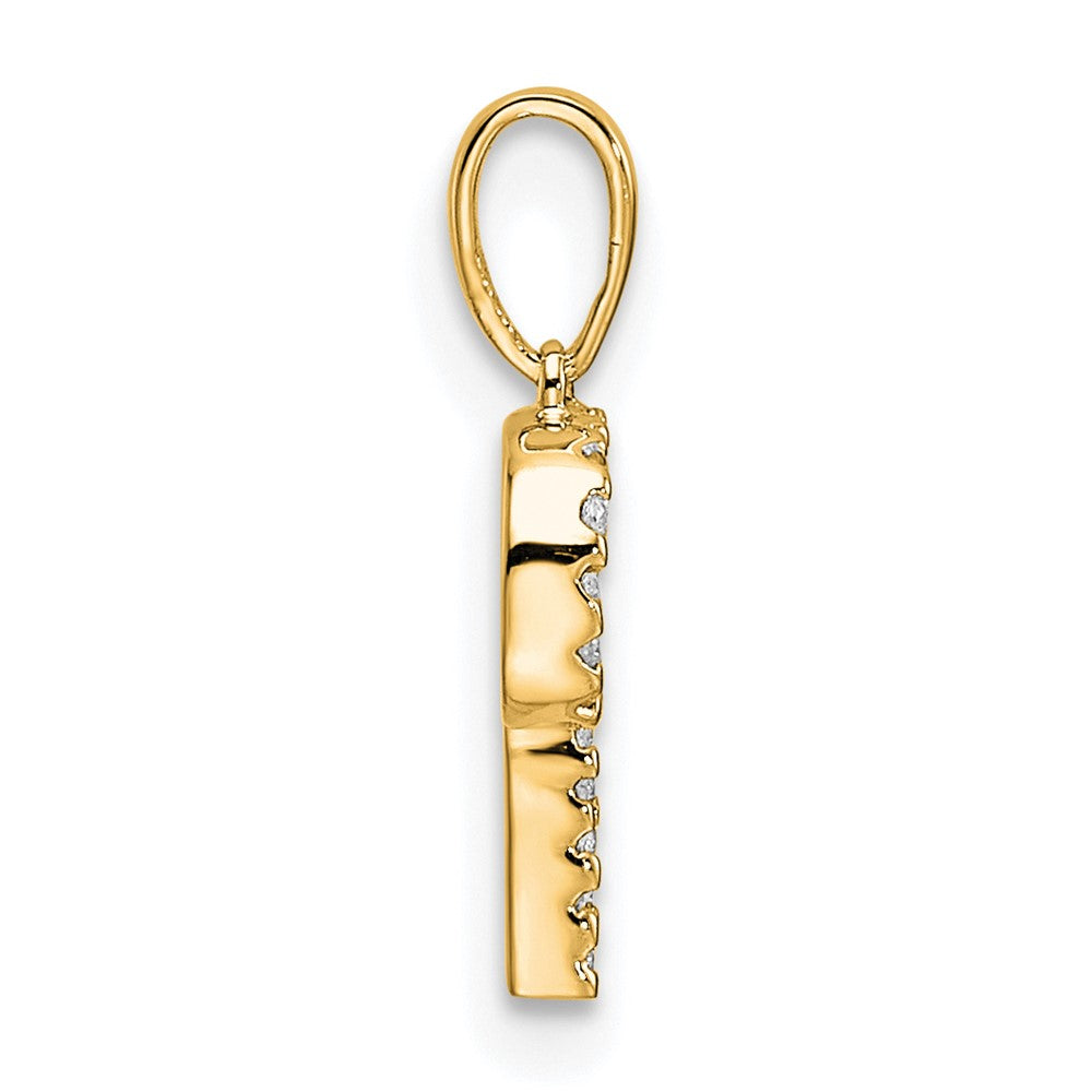 Diamond Letter P Initial Pendant - WBC