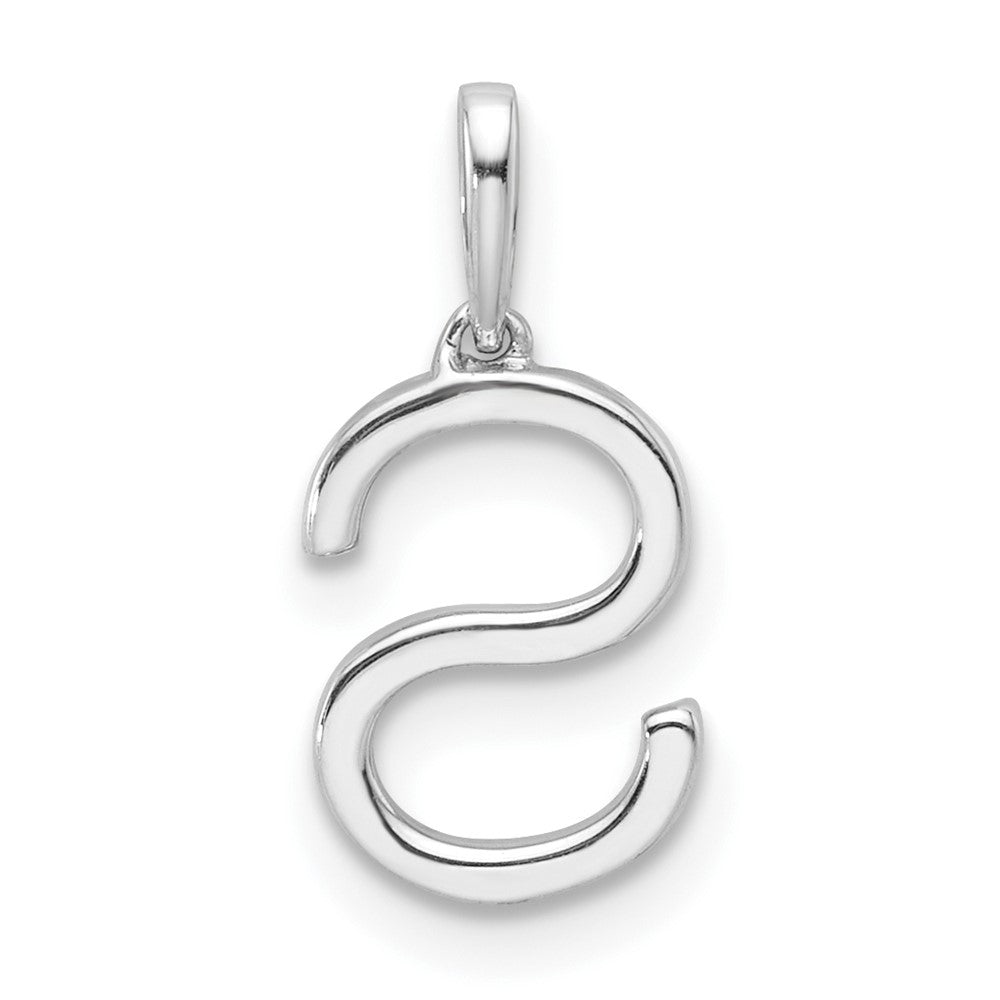 Diamond Letter S Initial Pendant - WBC