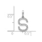 Diamond Letter S Initial Pendant - WBC