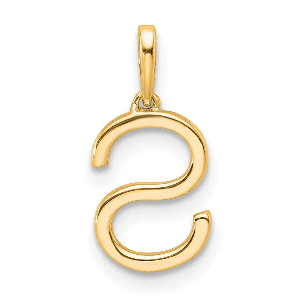 Diamond Letter S Initial Pendant - WBC