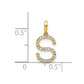 Diamond Letter S Initial Pendant - WBC