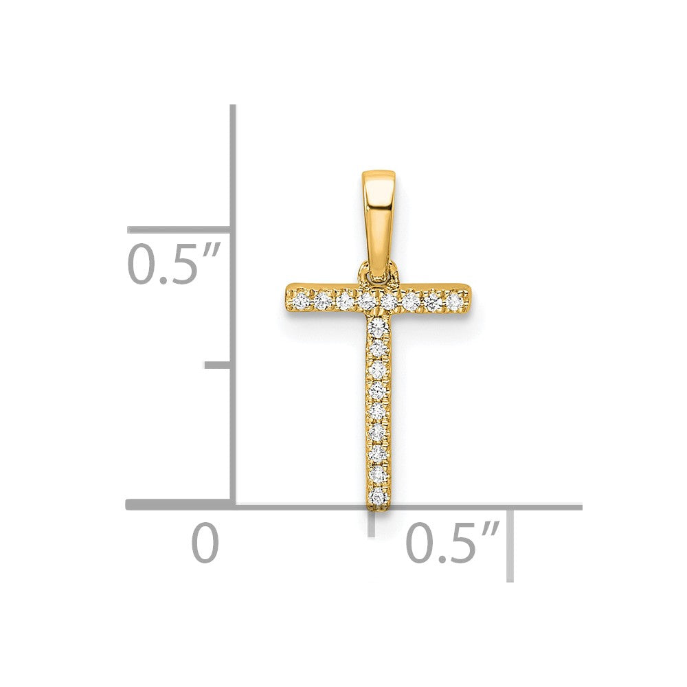 Diamond Letter T Initial Pendant - WBC
