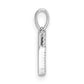 Diamond Letter V Initial Pendant - WBC