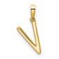 Diamond Letter V Initial Pendant - WBC