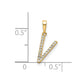 Diamond Letter V Initial Pendant - WBC