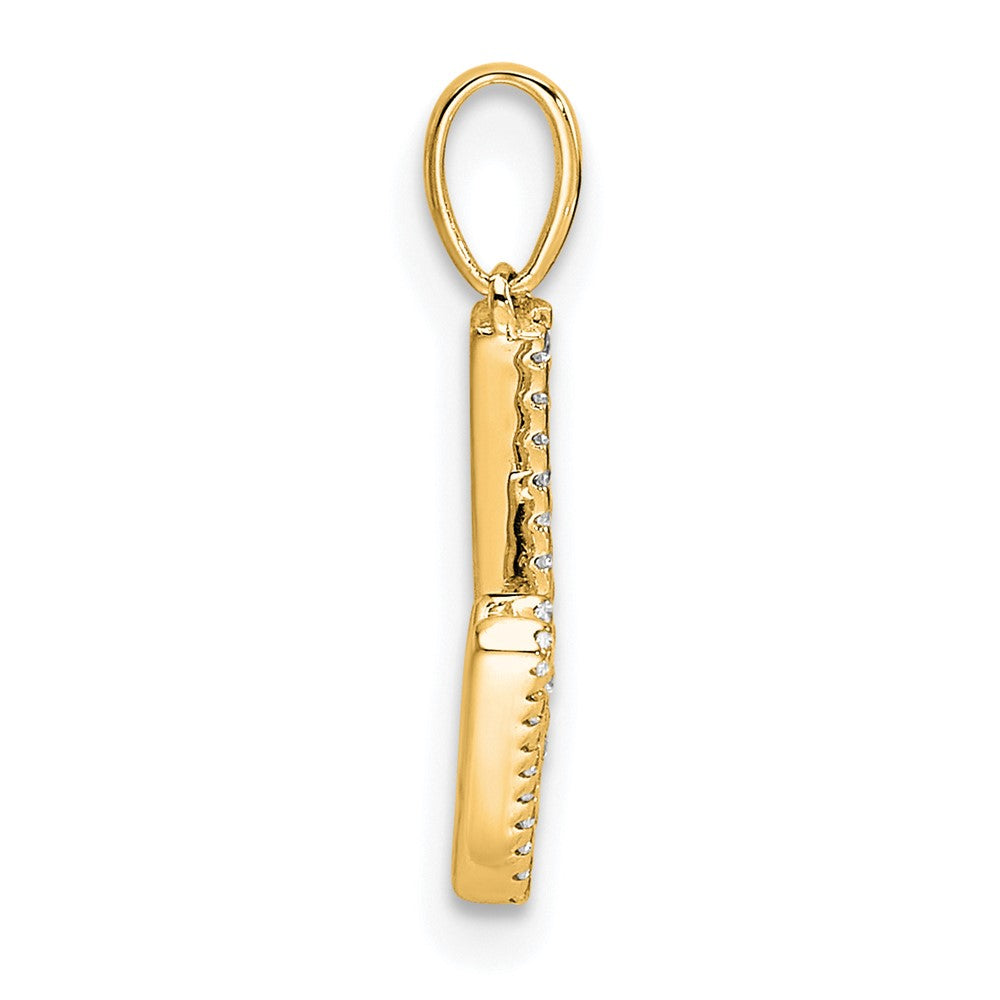 Diamond Letter W Initial Pendant - WBC
