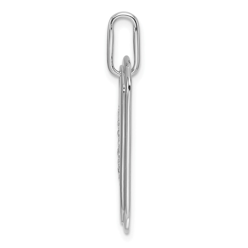 Diamond Initial A Dog Tag Charm - WBC
