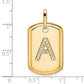 Diamond Initial A Dog Tag Charm - WBC