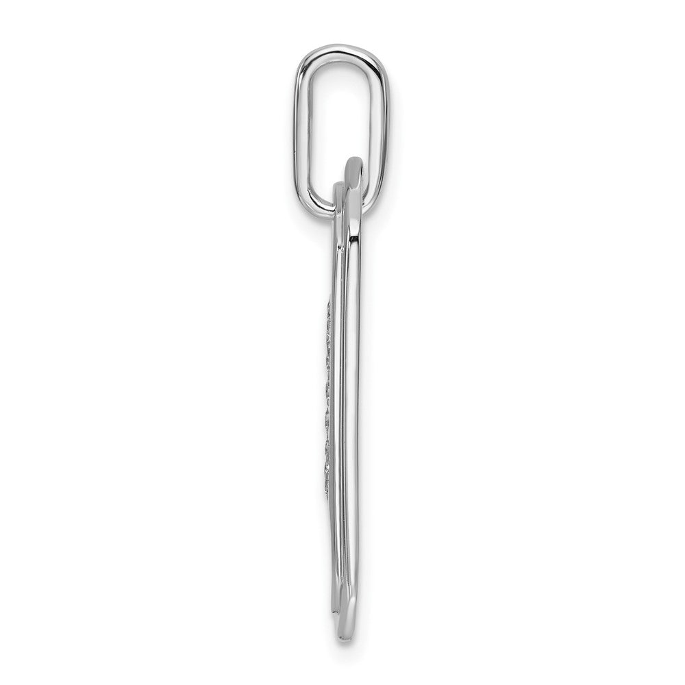 Diamond Initial C Dog Tag Charm - WBC
