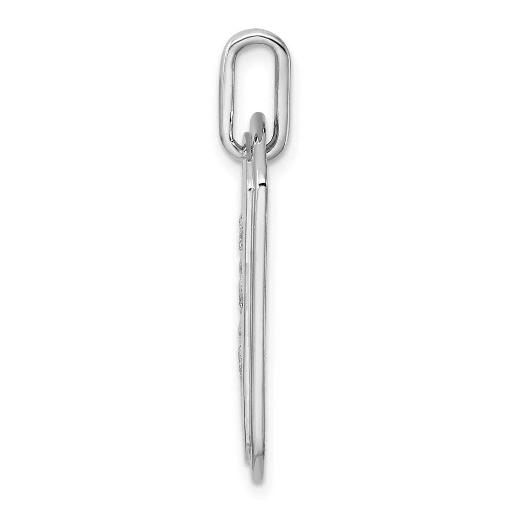 Diamond Initial E Dog Tag Charm - WBC