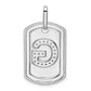 Diamond Initial G Dog Tag Charm - WBC