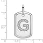 Diamond Initial G Dog Tag Charm - WBC
