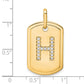Diamond Initial H Dog Tag Charm - WBC