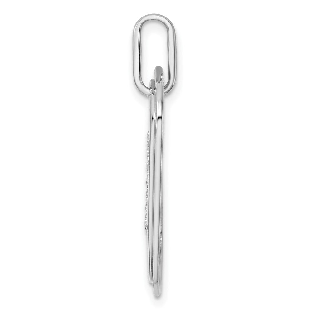 Diamond Initial I Dog Tag Charm - WBC